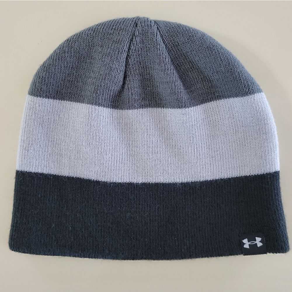 Under Armour Youth ColdGear® Black and Gray Knit Beanie